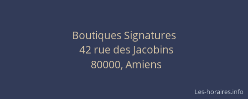 Boutiques Signatures