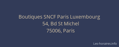 Boutiques SNCF Paris Luxembourg