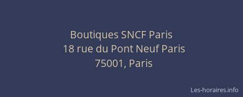 Boutiques SNCF Paris