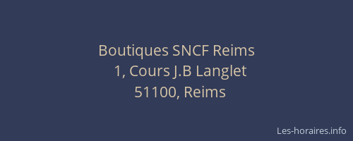 Boutiques SNCF Reims