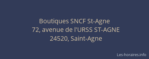 Boutiques SNCF St-Agne