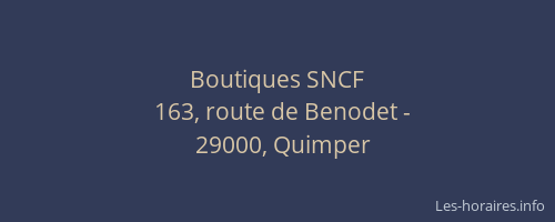 Boutiques SNCF