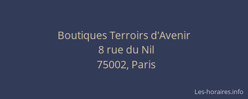 Boutiques Terroirs d'Avenir