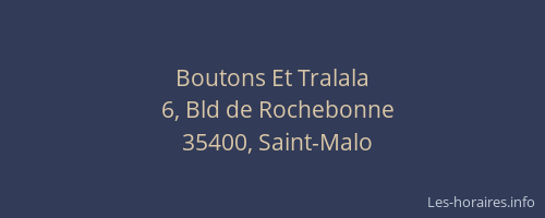 Boutons Et Tralala