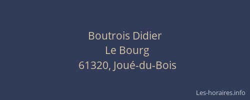 Boutrois Didier