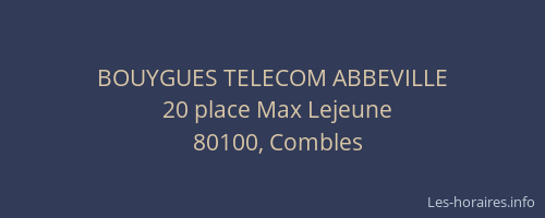 BOUYGUES TELECOM ABBEVILLE