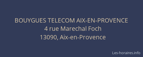 BOUYGUES TELECOM AIX-EN-PROVENCE