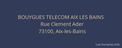 BOUYGUES TELECOM AIX LES BAINS