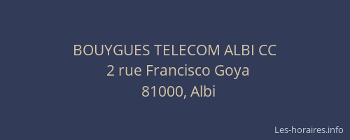 BOUYGUES TELECOM ALBI CC