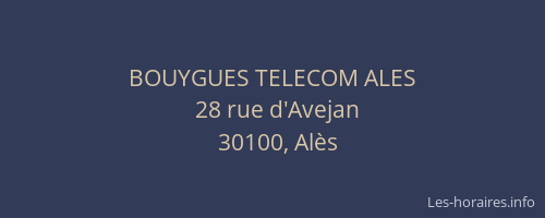 BOUYGUES TELECOM ALES