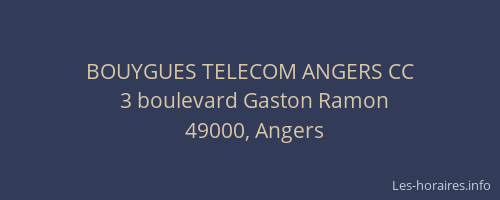 BOUYGUES TELECOM ANGERS CC