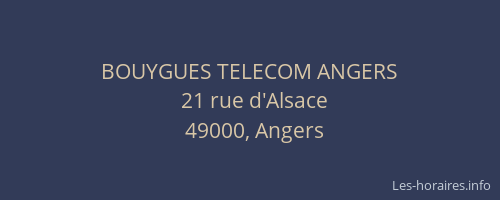 BOUYGUES TELECOM ANGERS