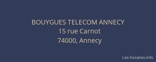BOUYGUES TELECOM ANNECY