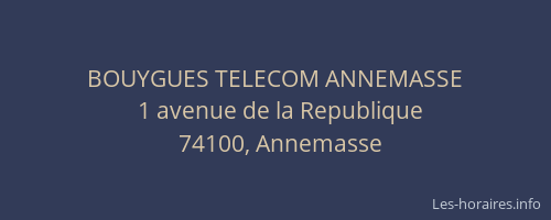 BOUYGUES TELECOM ANNEMASSE