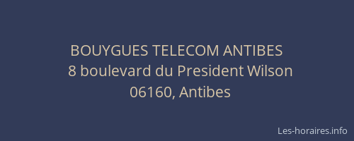 BOUYGUES TELECOM ANTIBES