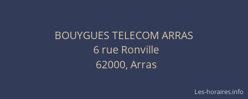 BOUYGUES TELECOM ARRAS