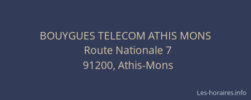 BOUYGUES TELECOM ATHIS MONS