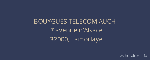BOUYGUES TELECOM AUCH