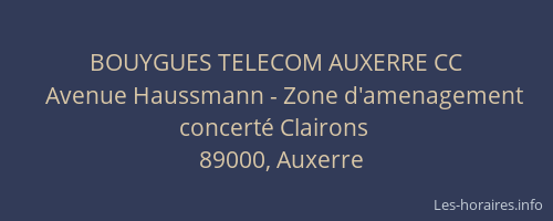 BOUYGUES TELECOM AUXERRE CC