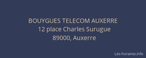 BOUYGUES TELECOM AUXERRE