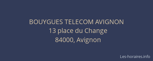BOUYGUES TELECOM AVIGNON