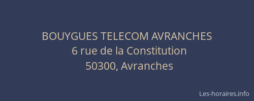BOUYGUES TELECOM AVRANCHES