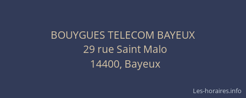 BOUYGUES TELECOM BAYEUX