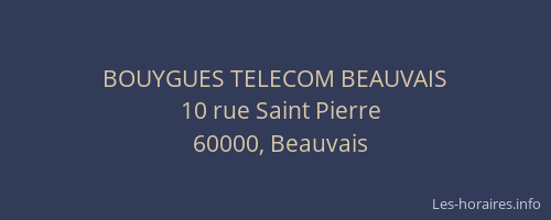 BOUYGUES TELECOM BEAUVAIS