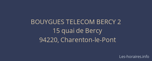 BOUYGUES TELECOM BERCY 2