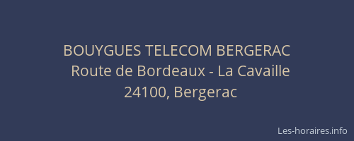 BOUYGUES TELECOM BERGERAC