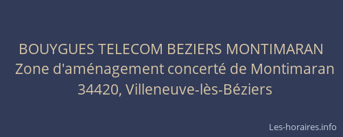 BOUYGUES TELECOM BEZIERS MONTIMARAN