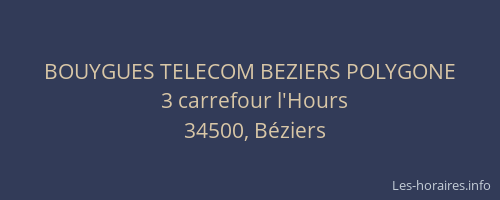 BOUYGUES TELECOM BEZIERS POLYGONE
