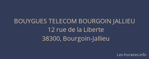 BOUYGUES TELECOM BOURGOIN JALLIEU