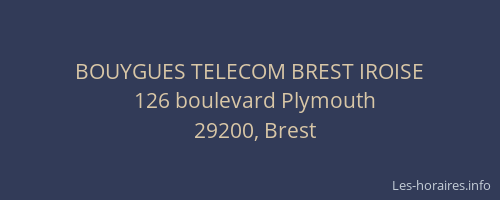 BOUYGUES TELECOM BREST IROISE