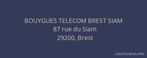 BOUYGUES TELECOM BREST SIAM