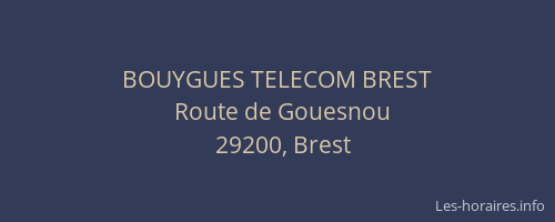 BOUYGUES TELECOM BREST