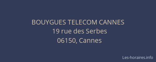 BOUYGUES TELECOM CANNES