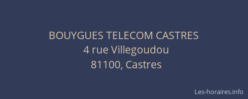 BOUYGUES TELECOM CASTRES