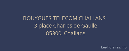 BOUYGUES TELECOM CHALLANS
