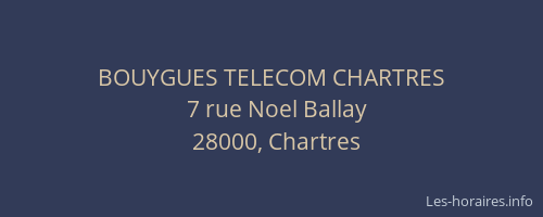 BOUYGUES TELECOM CHARTRES