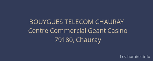 BOUYGUES TELECOM CHAURAY