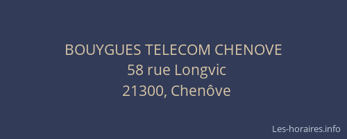 BOUYGUES TELECOM CHENOVE