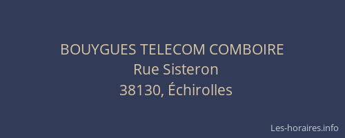 BOUYGUES TELECOM COMBOIRE