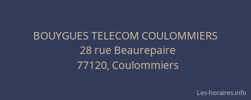 BOUYGUES TELECOM COULOMMIERS