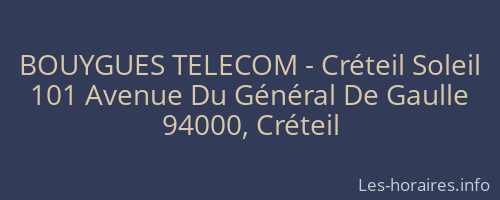 BOUYGUES TELECOM - Créteil Soleil