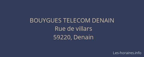 BOUYGUES TELECOM DENAIN