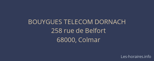BOUYGUES TELECOM DORNACH