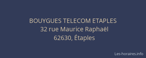 BOUYGUES TELECOM ETAPLES