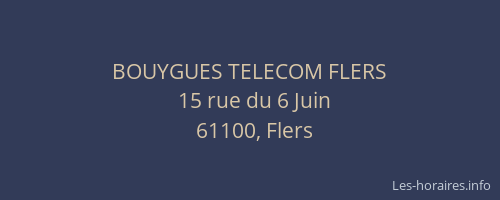 BOUYGUES TELECOM FLERS