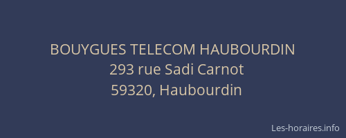 BOUYGUES TELECOM HAUBOURDIN